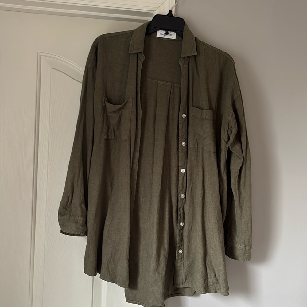 CJLA Linen button up top